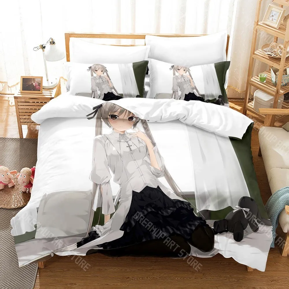 3D Printed Yosuga no Sora Kasugano Bedding Set for Boys Girls Duvet Cover Pillowcase Twin Queen King Full Single Double Sizes