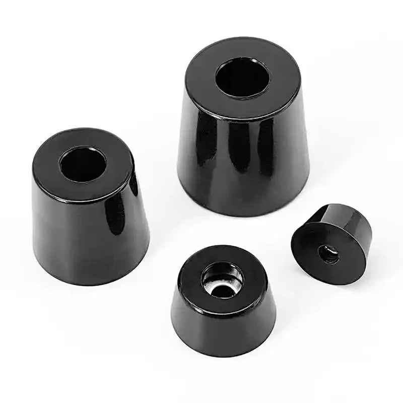 Black Rubber Foot Pad36-50mm Shock-Absorbing Anti Slip Furniture Foot Pad Table and Chair Leg Protection Coer Furniture Hardware