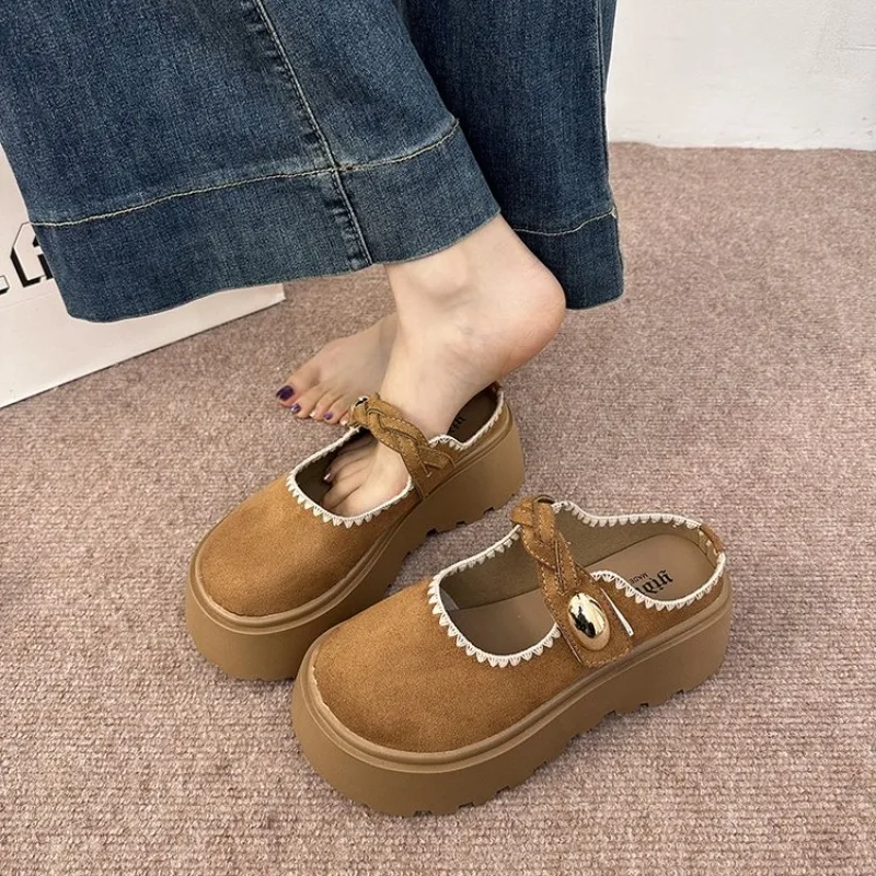 

Slippers Flats Platform Mules Shoes Casual Sandals 2026 Trend Slingback