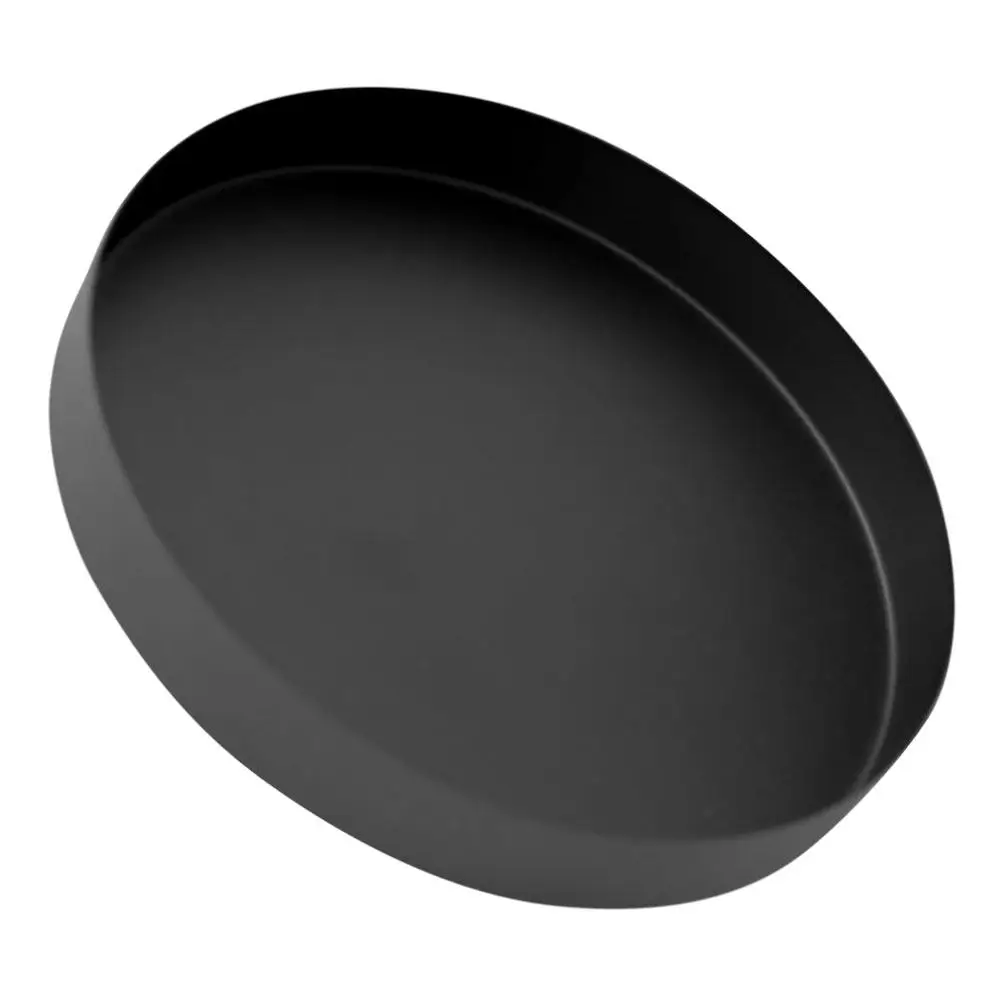 Schwarzes Rundes Dekoratives Edelstahl-Tablett, Multifunktionales Servier-, Obst- und Schmuck-Aufbewahrungstablett, Metallplatte für Schreibtisch und Zuhause