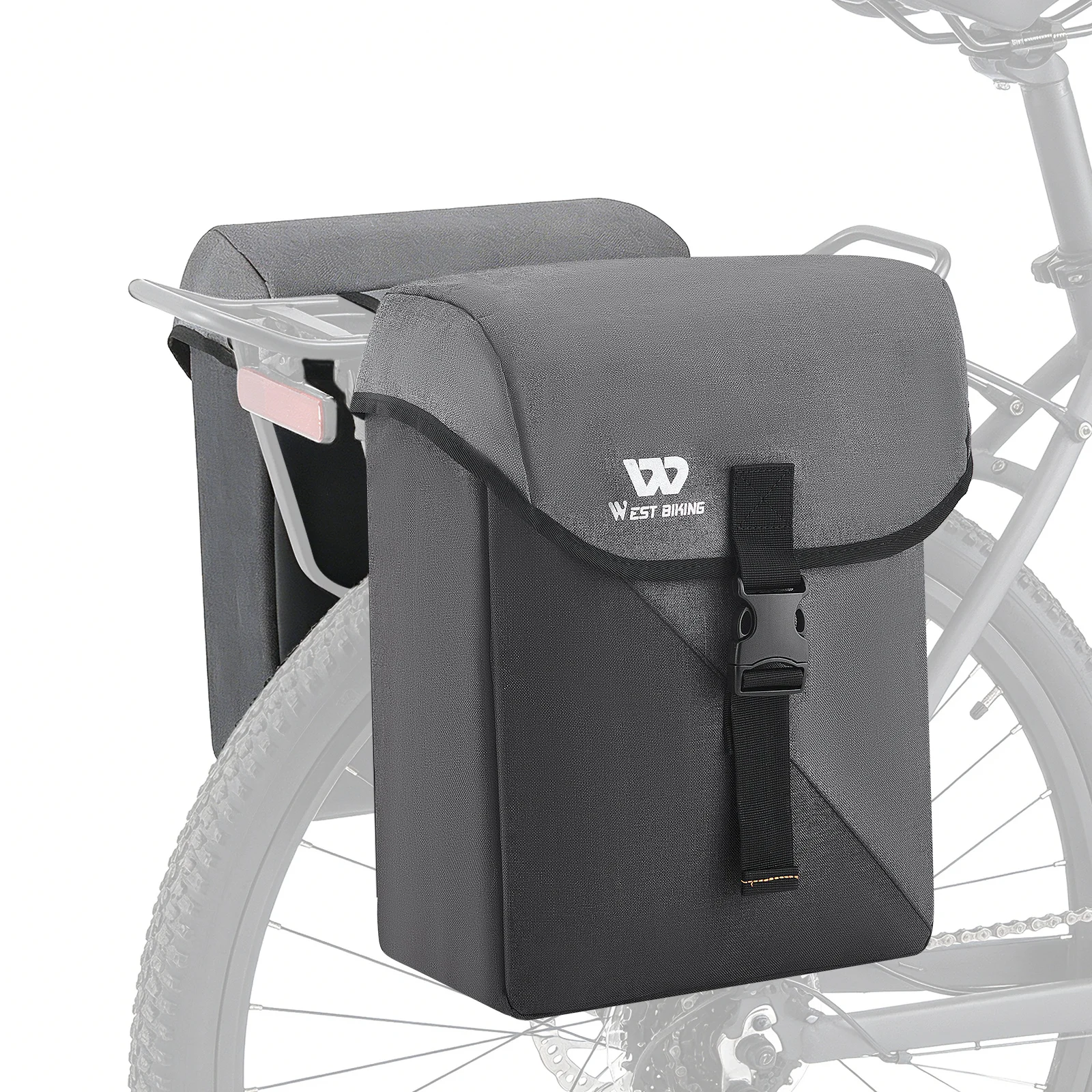 35L Fahrradtasche Wasserdicht Doppelseitige Gepäckträgertaschen Hecktasche Satteltasche Fahrradkoffer Fahrrad-Gepäckträger-Tasche