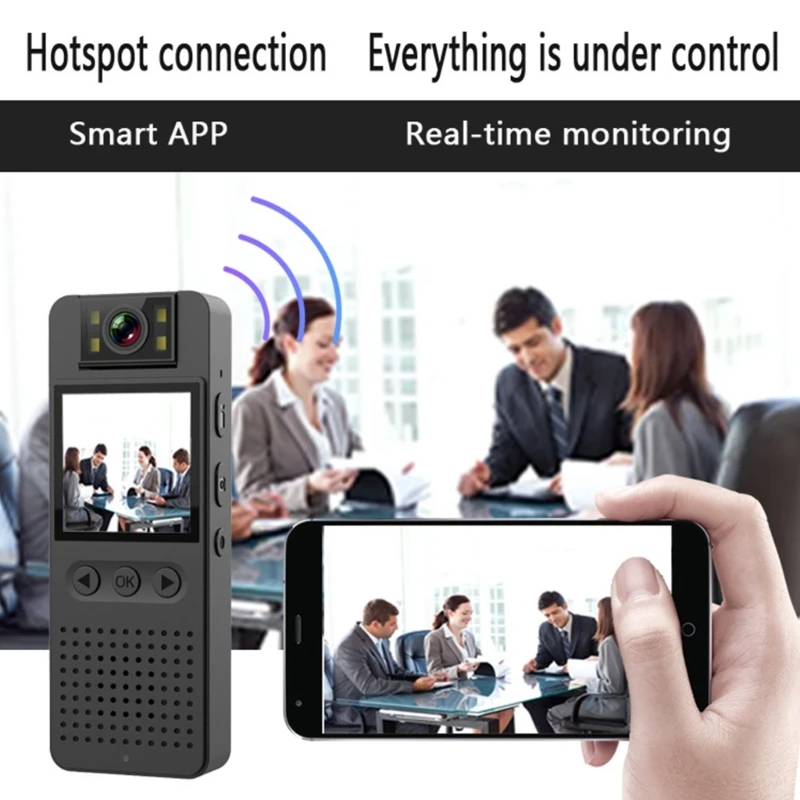 Small Camera Micro Camcorder 1080P Hotspot Sports Cameras，with Bike Clip Wearable Recorder
