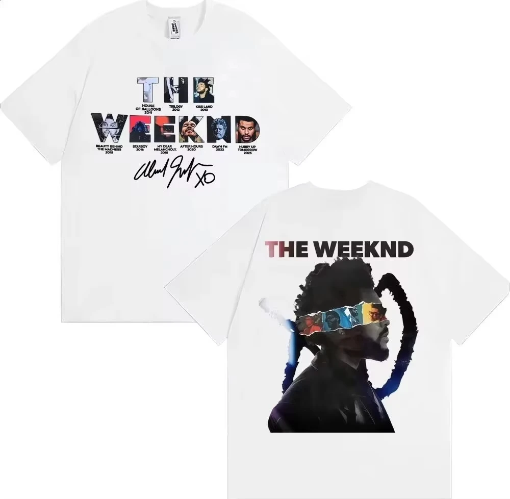 Fashion Hip Hop Casual Fan Gift 2026 The Weeknd After Hours Til Dawn Europe Tour Commemorative Y2K Loose Outfit T-Shirt
