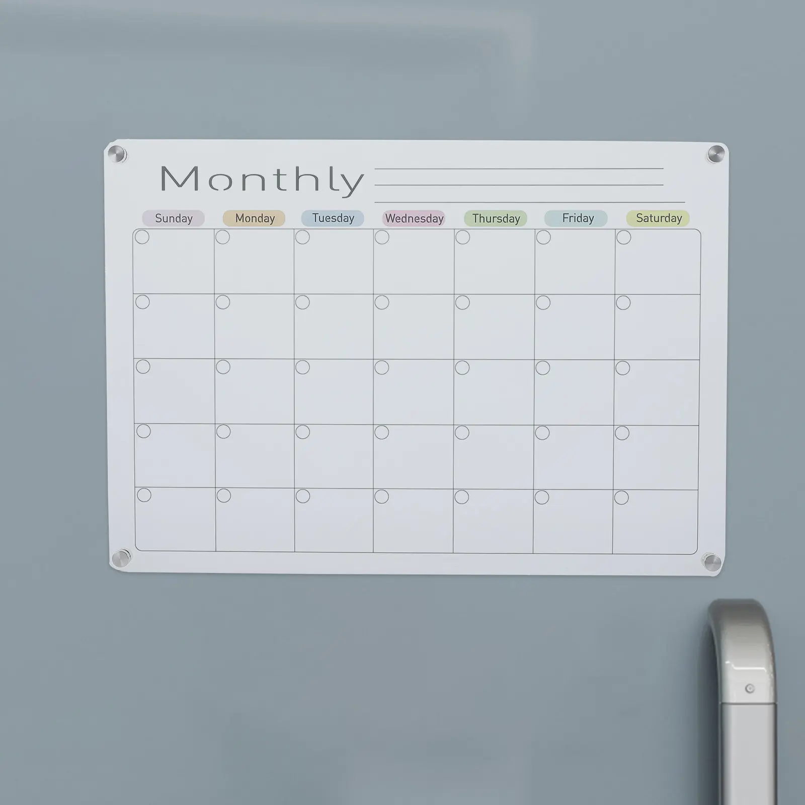 Magnetic Acrylic Planning Board Refrigerator Dry Erase Whiteboard Schedule Reminder Kitchen Message Organizer Reusable view 3