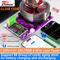CL24R 150W 4-Wires Battery Capacity Tester WiFi Tuya 2.4inch TFT 1.2V AAA Battery Smart Electronic Load Discharge USB Tester 25A