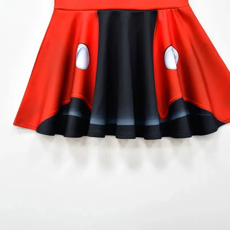 Nuovo AKids Ragazze Sonic Eggman Anime Cartoon Maglia Ruffle Dress Bag Set Outfit Natale Halloween Costume Cosplay 2025 AA