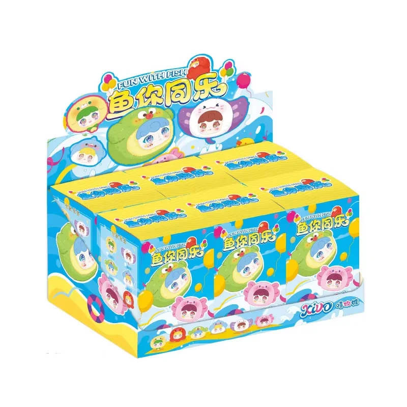 

Fun With Fish Series Blind Box Cute Vinyl Plush Doll Trendy Toy Ornaments Girls Decorate Pendant Mysterious Box Childrens Gifts