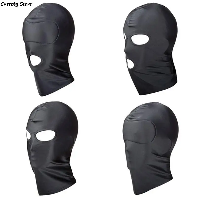 Sexy Toys Open Mouth Eye Bondage Party Mask Cosplay Slave punish Headgear Mask Exotic Apparel Sex Products BDSM Fetish Mask Hood