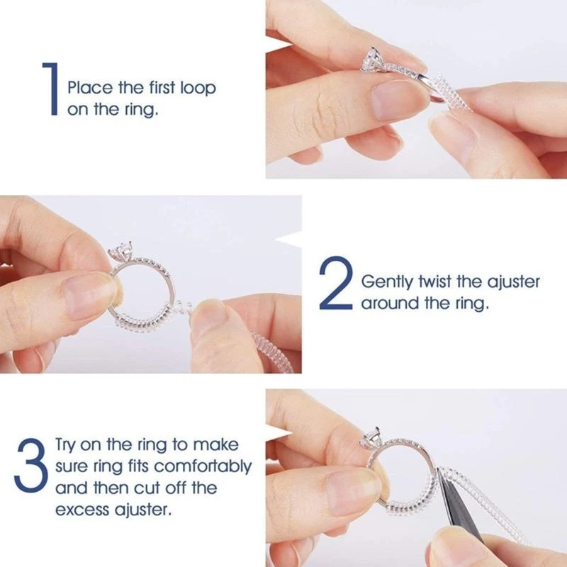 

573B 16X Ring Smaller Adjuster Ring Guard for Loose Ring Wedding Ring Size Reducer