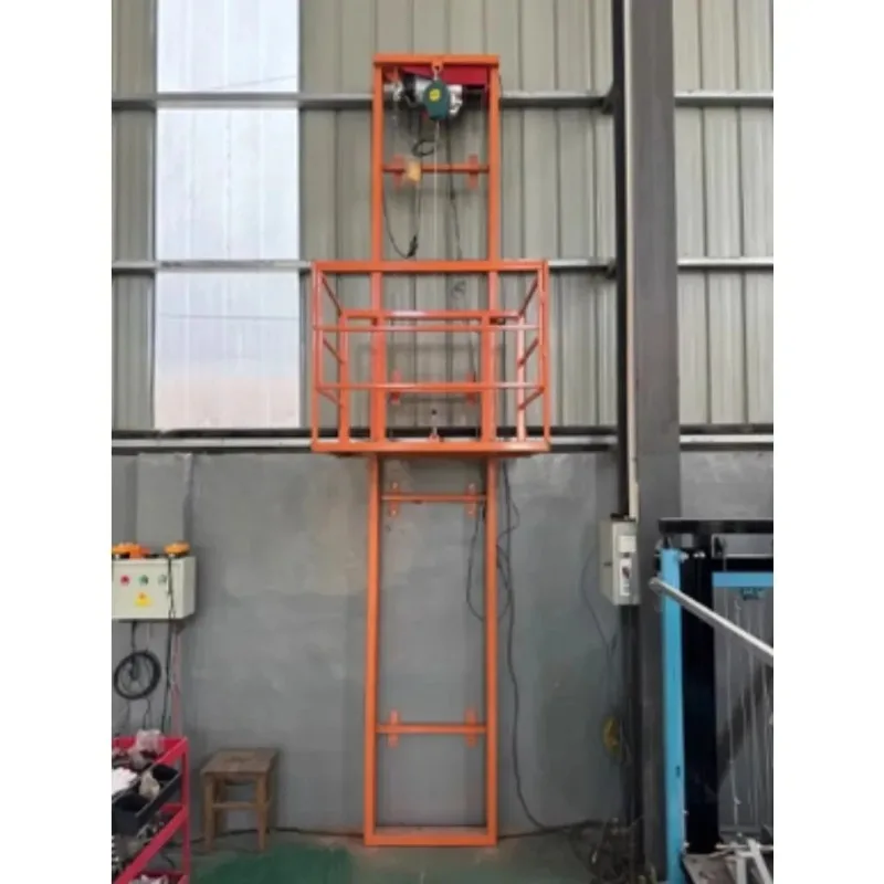 

Simple warehouse factory home lifting platform rail type