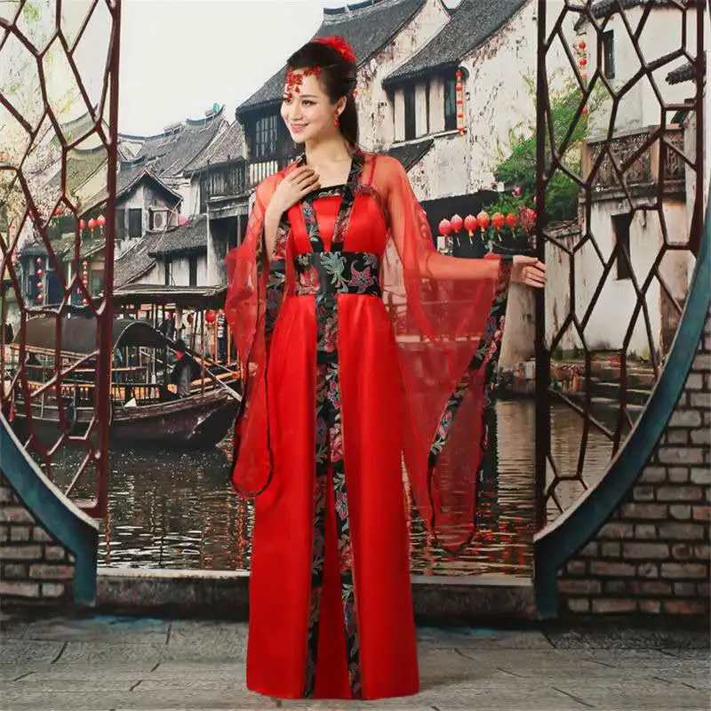 

Chinese Traditional Dress Women Ancient Costume Oriental Style Dance Clothing Girl Tang Dynasty Fairy Hanfu Cosplay