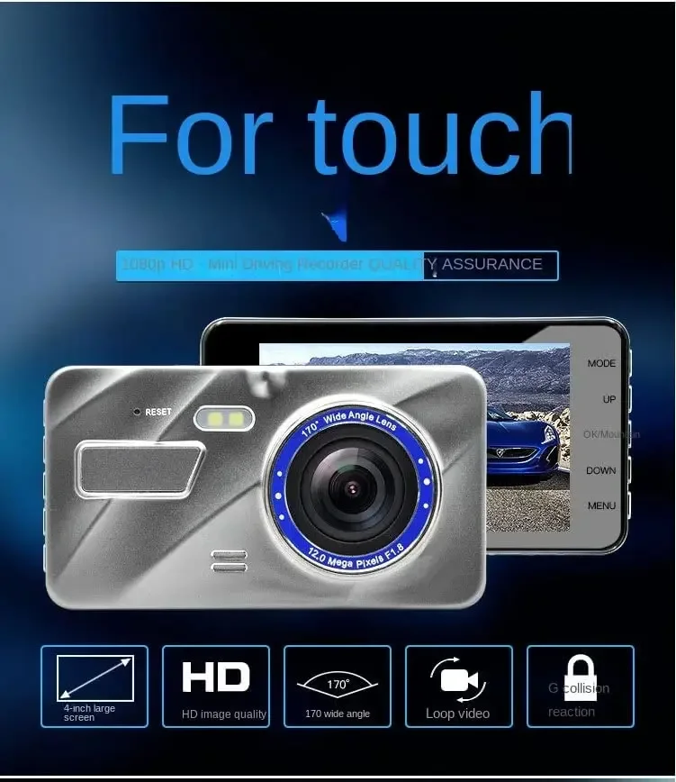 Dash Camera for Cars,WDR 180°Wide Angle G-sensorDashcam with Night Vision 4