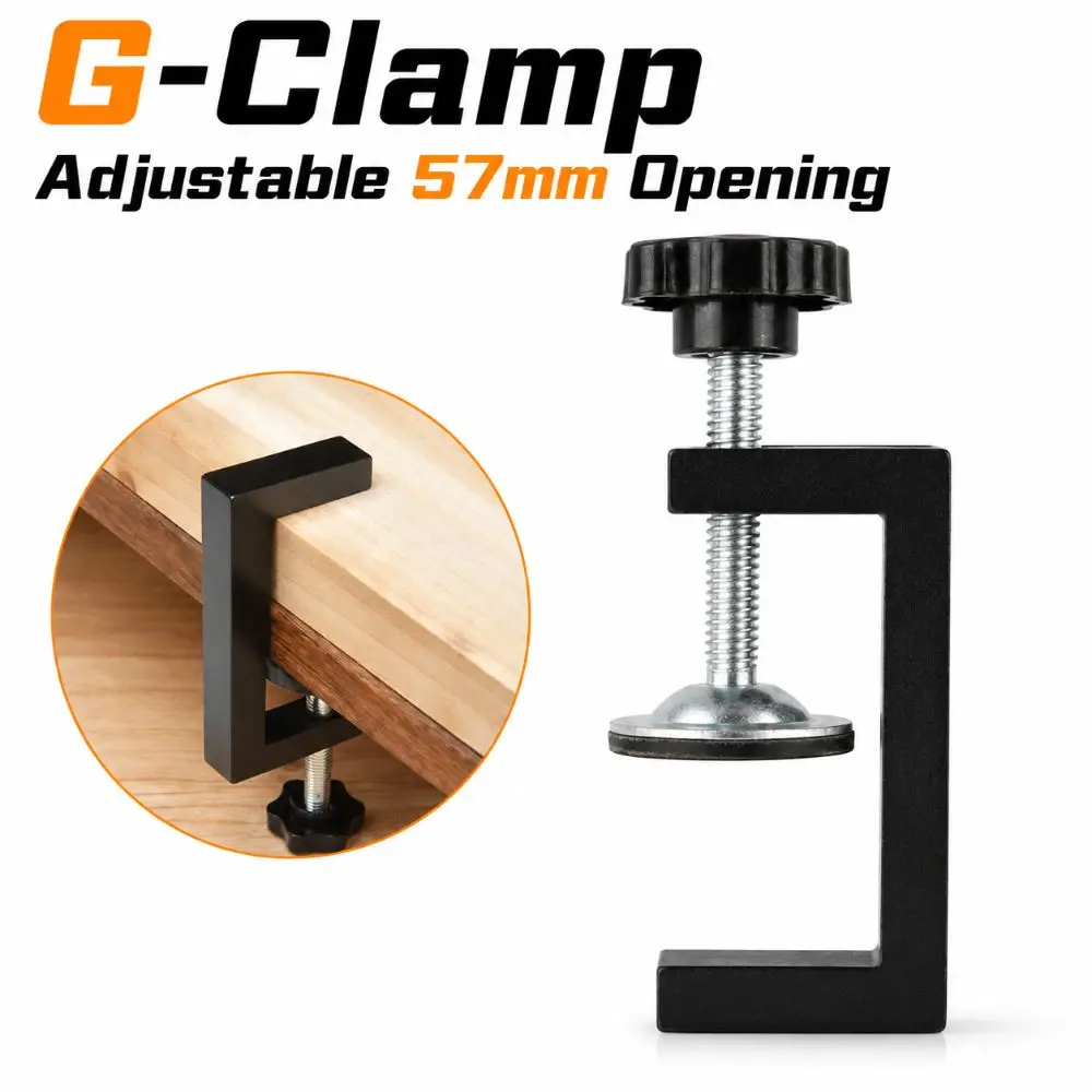 Professional Aluminum Alloy G-Clamp Plum Blossom 57mm Opening Open Table Clamp Adjustable Sturdy Small Clamp Woodworking Tool
