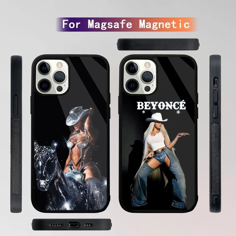 Singer Beyoncé Cowboy Carter Phone Case For iPhone 16,15,14,13,12,11,Plus,Pro,Max Mini Magsafe Magnetic Wireless Charging