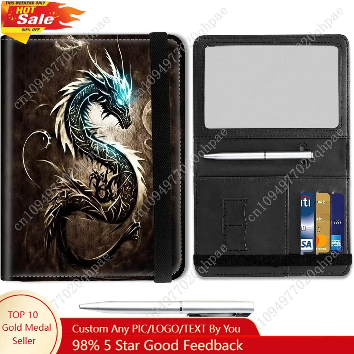 

Passport and Vaccine Card Holder Combo, Leather Travel Wallet Passport Holder, Cover Case with CDC Vaccination Card Slot, Travel