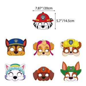 12Pcs Paw Patrol Pesta Ulang Tahun Masker Mainan Puppy Patrol Anak Kostum Masker Patrulla Canina Sosok Masker Anak Cosplay Pesta 8 anjing patroli paw penjualan terbaik - №