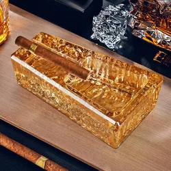 Cigar Ashtray Crystal Glass Cigarette Holder Portable Men's Cigar Stand Ashtray For Home Office