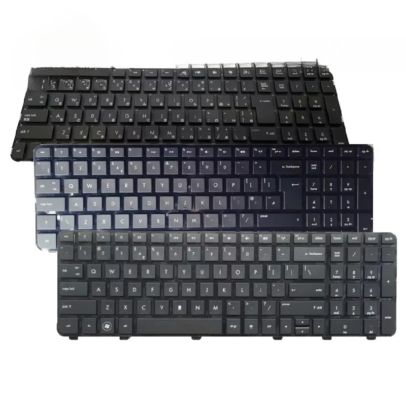 Teclado de laptop HC US/RU/UK/UI/FR/JP para HP Pavilion DV6 DV6-6000 DV6-6100 6101 6151 TPN-W104 HSTNN-E08C HSTNN-E06C