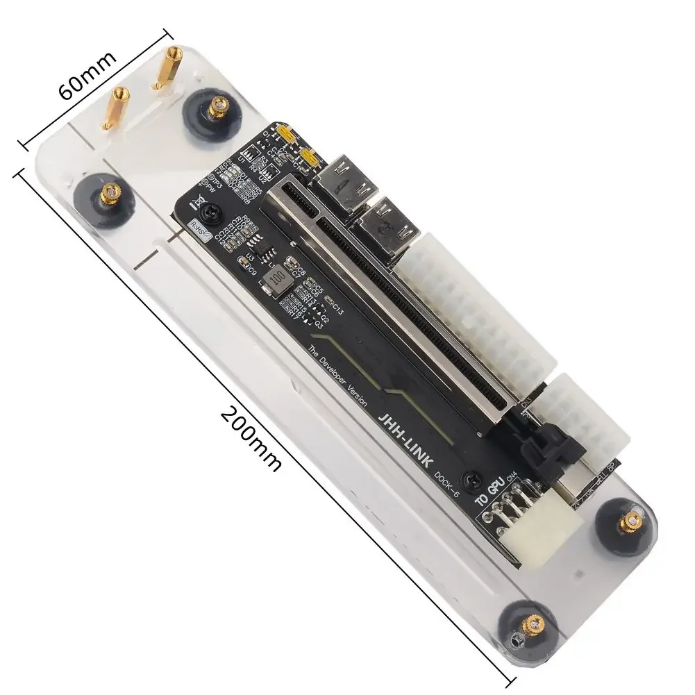 EGPU متوافق مع Thunderbolt 3 بطاقة الرسومات الخارجية للكمبيوتر المحمول بناتا EGPU حامل PCIe3.0 X4 كابل الناهض لـ Win10 GTX 1060ti