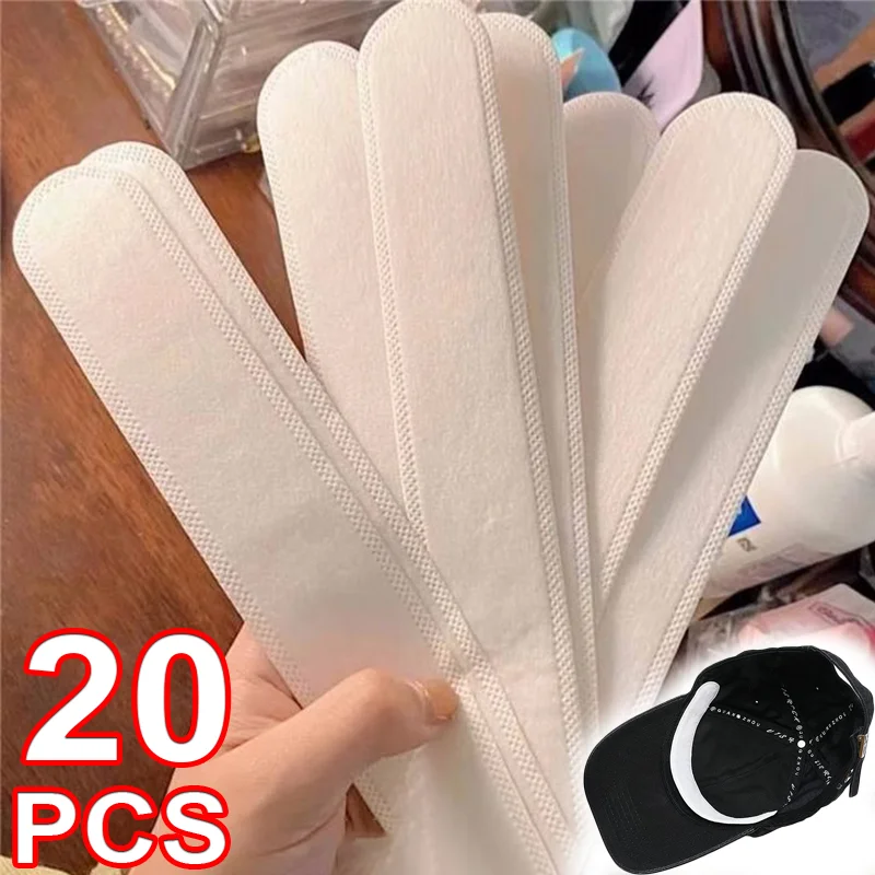 Hat Sweat Absorber Stickers Summer Cap Liner Bands Sweatband Visor Hat Size Reducer Adhesive Sweat Absorbing Strips Pads