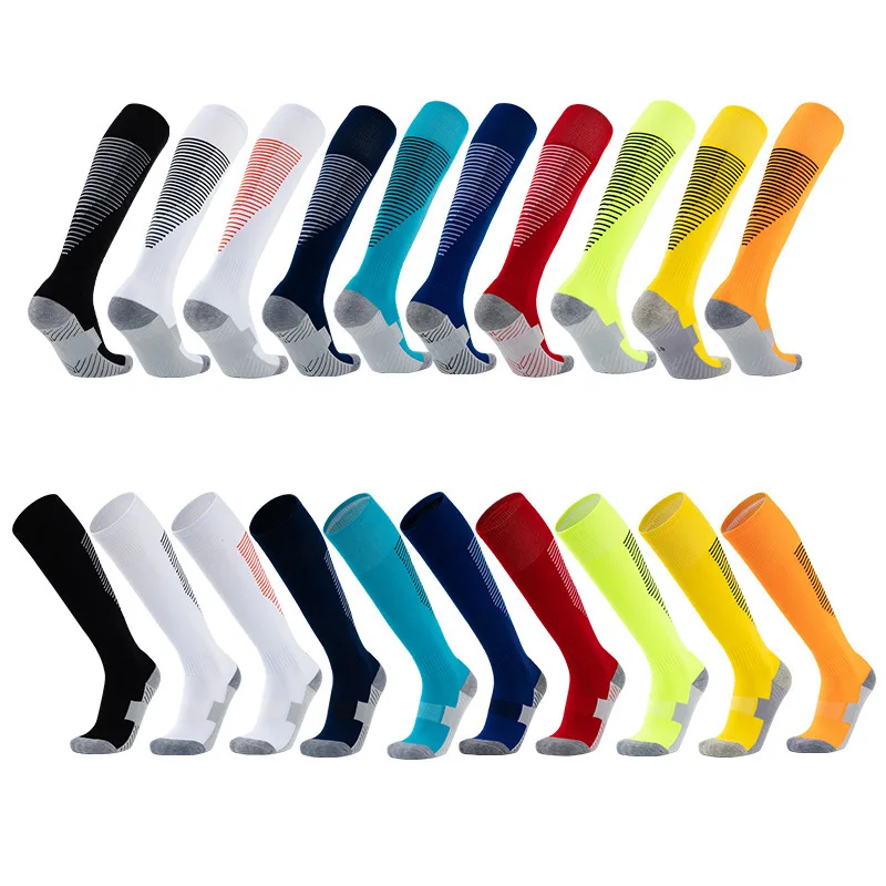 Men's Over-The-Knee Towel Bottom Anti-Slip Shock Absorption Sports Professional Football Socks