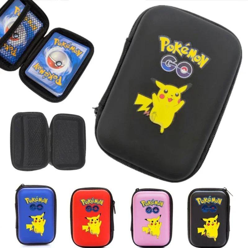 Original Pokemon Cards Collection Pack Colorful Pikachu Large-capacity Deck Box Anime Cards Protector Coin Purse Kids Toys Gift