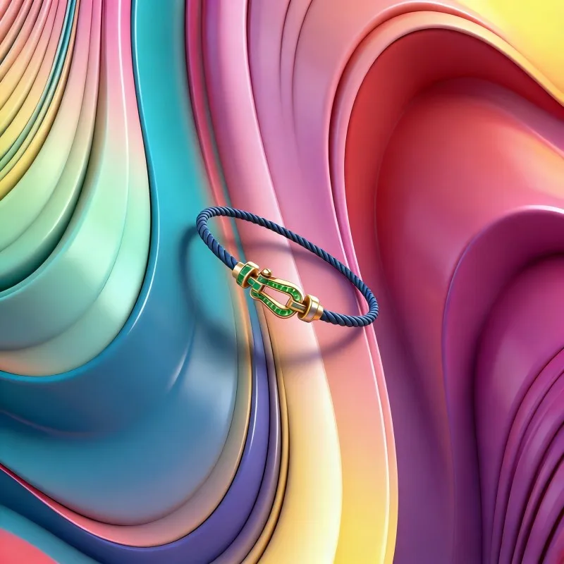 

Браслет Fr/ed Horse Hoop Charm с красной лентой к Году Лошади 2026 года