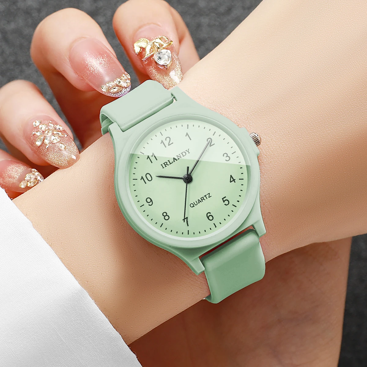 Fashion Arabic Dial Women Quartz Watch Casual Silicone Strap Ladies Wristwatches Reloj Mujer Girls Clock (Without Box)