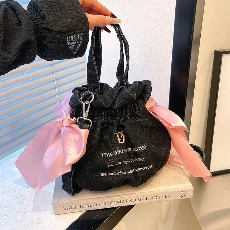 

Cloud Soft Denim Shoulder Bag Trendy Designer Hobo Purse for Women Lightweight Casual Handbag Cute Youthful Bag for Daily Use