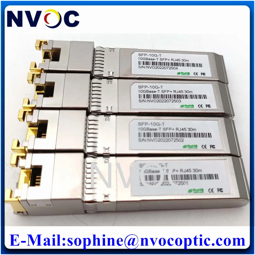 5Pcs10G Copper SFP+ Transceiver Module 30M/80/100M RJ45 Port 10GBase-T Compatible with Cisco/Mikrotik Ethernet Optic Switch