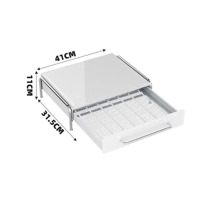 Coffee machine rack with pull-out plate Coffee capsule storage box Tea bag Plate Cup base storage rack