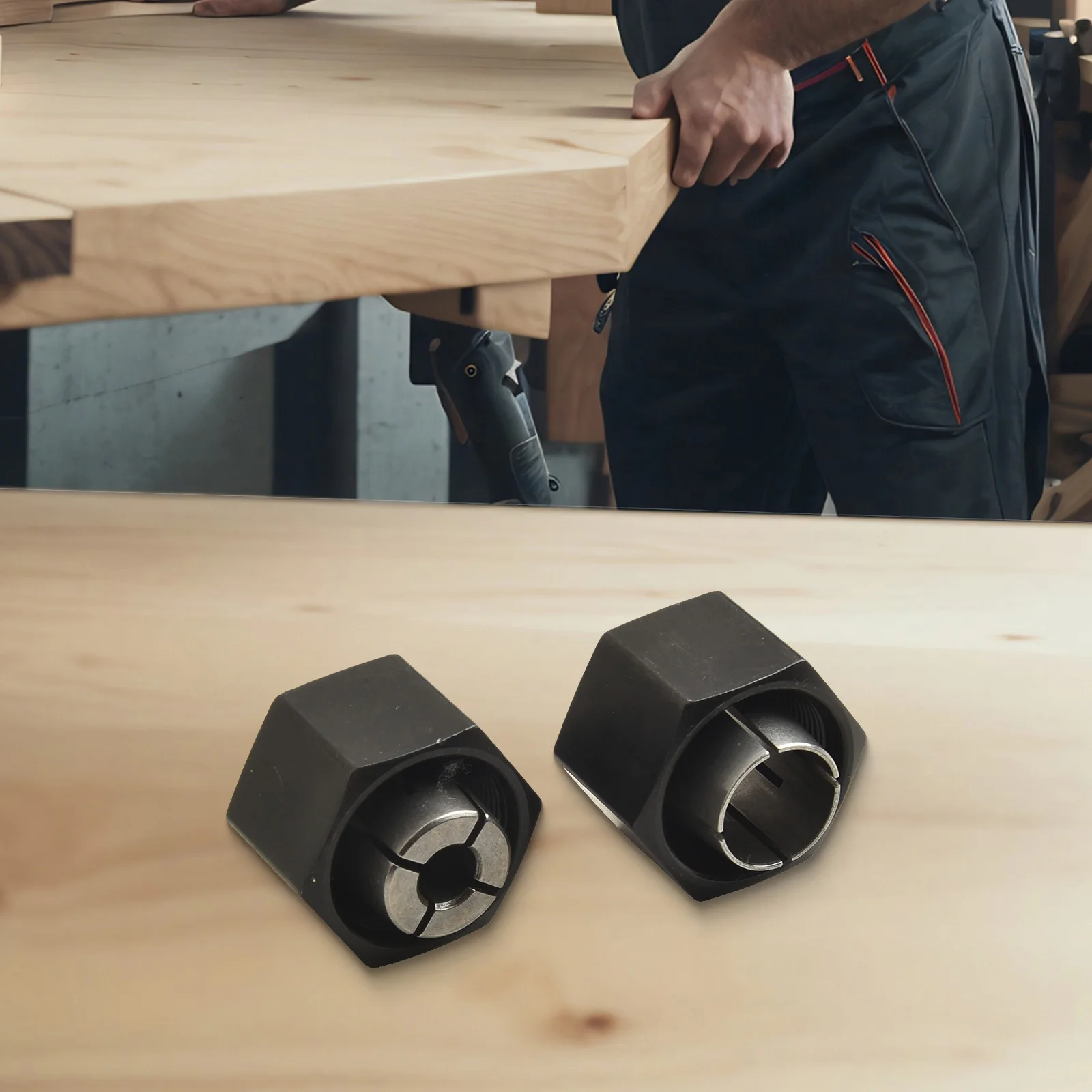 DW6214 Nut Chuck Collet 1 2 12.7mm Router Chuck Nut Set For DW618 Router Metal Material Multiple Sizes Available