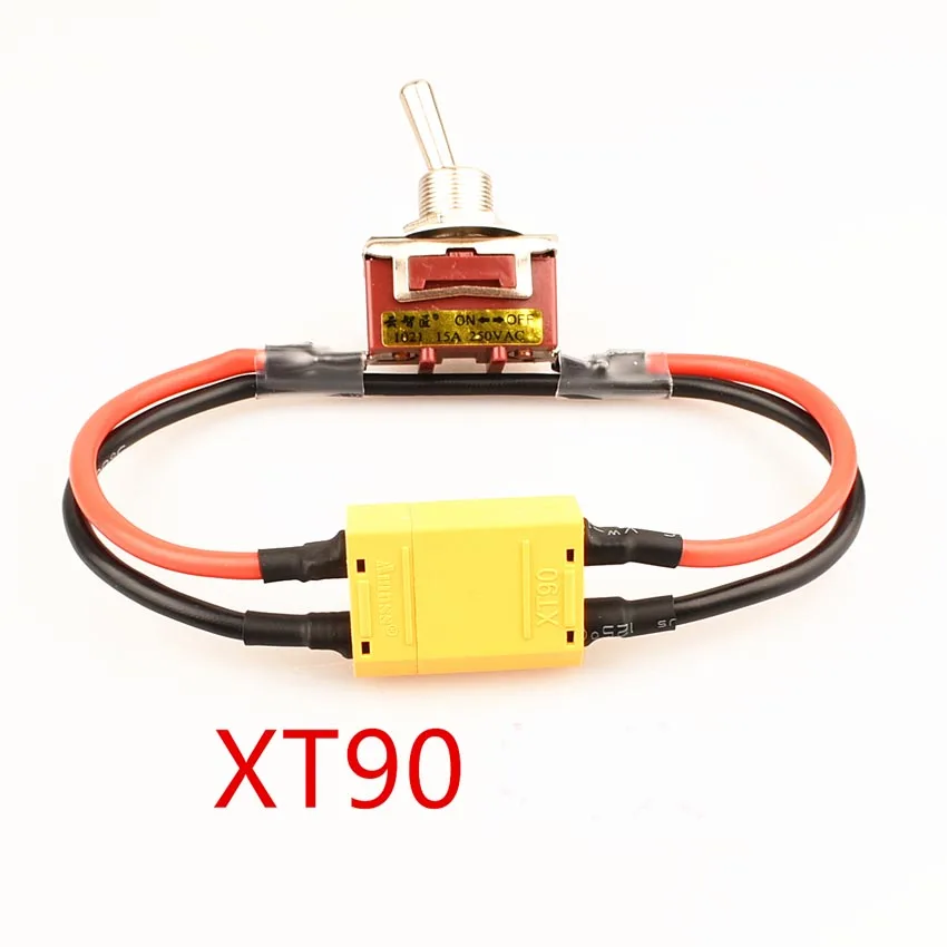 

1PC Large Current High Load Power Supply Switch with T Plug XT30 XT60 XT90 Connector for RC Aircraft Model ESC Battery Parts