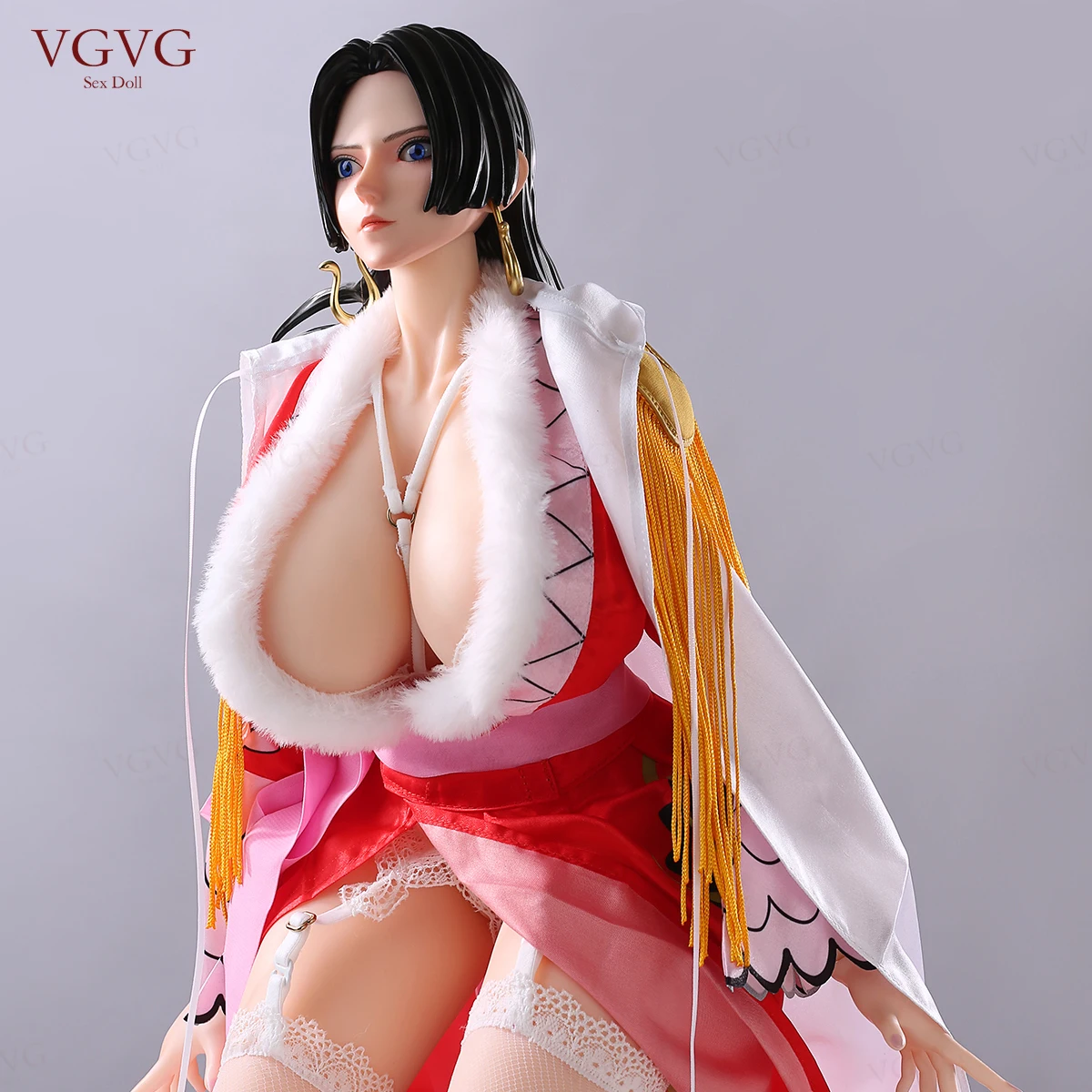 Male Silicone Sex Doll Japanese Anime Reduction COS Boa Hancock With Pussy Digital Simulation Female Body Adult 18+ Sex Toys