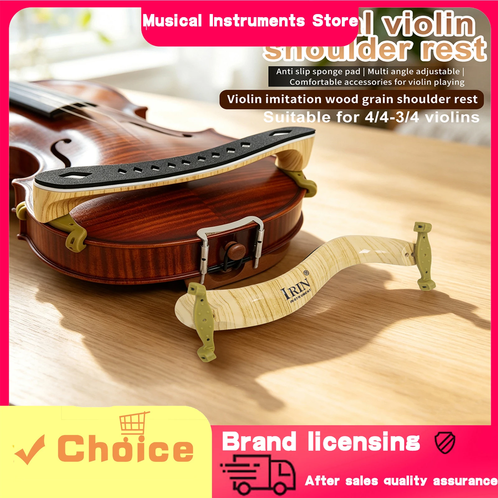 Violin Shoulder Rest - IRIN AY041 Violin Shoulder Rest 4/4