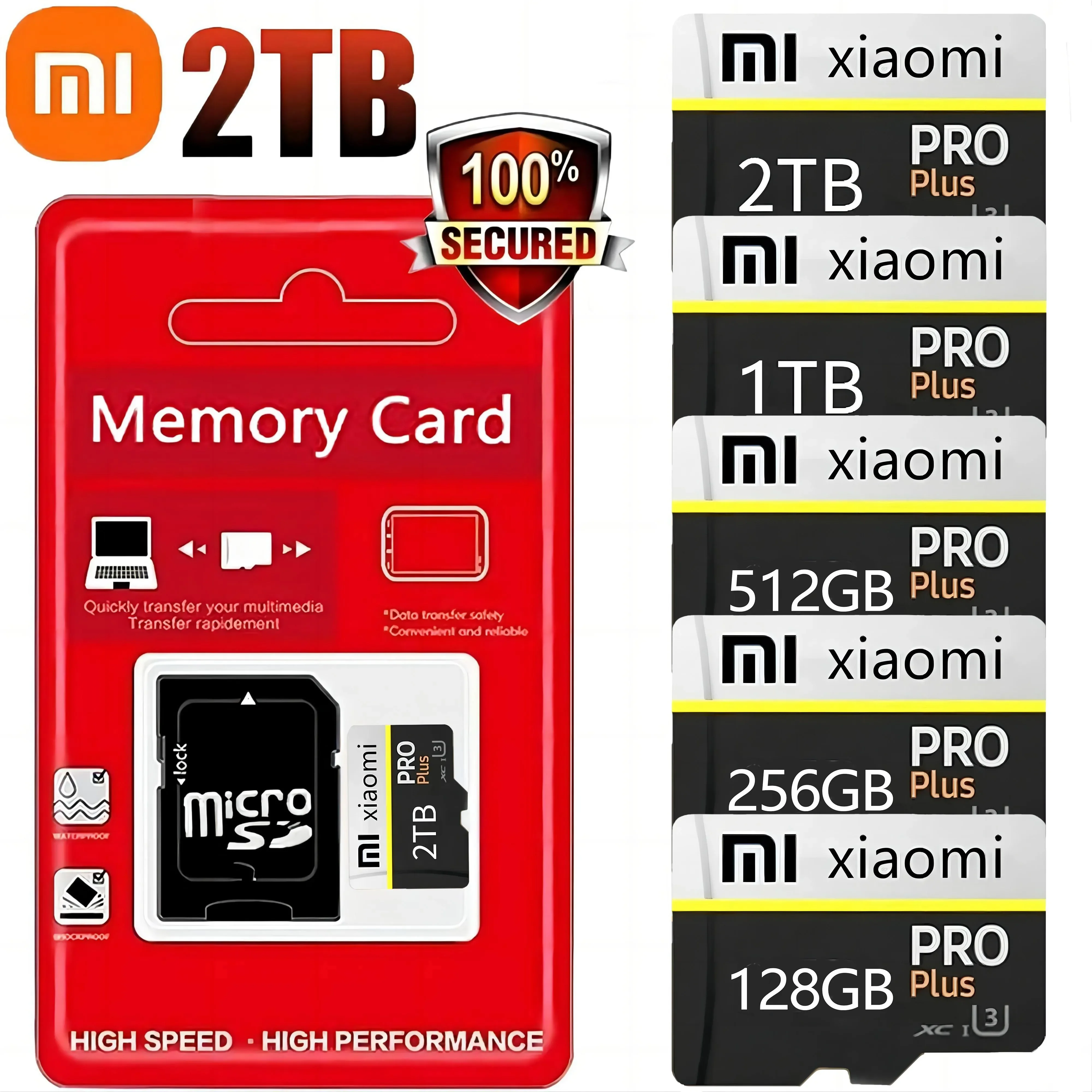 Original Xiaomi 2TB 1TB Micro SD Card Memory Card TF/SD 128GB 256GB 512GB Mini Memory Card Class10 For Camera/Phone 2025 NEW