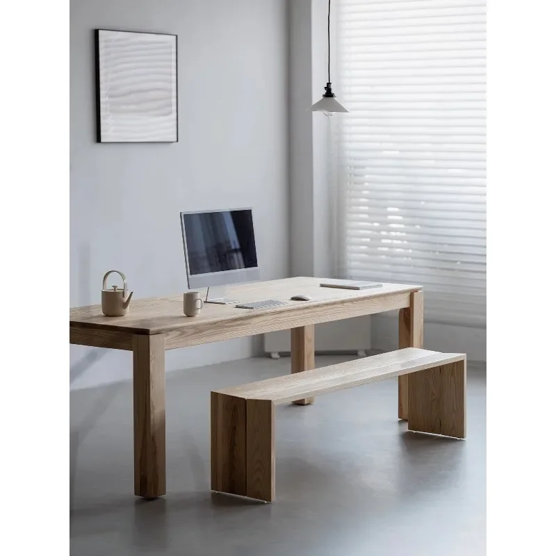 Log splicing simple long dining table