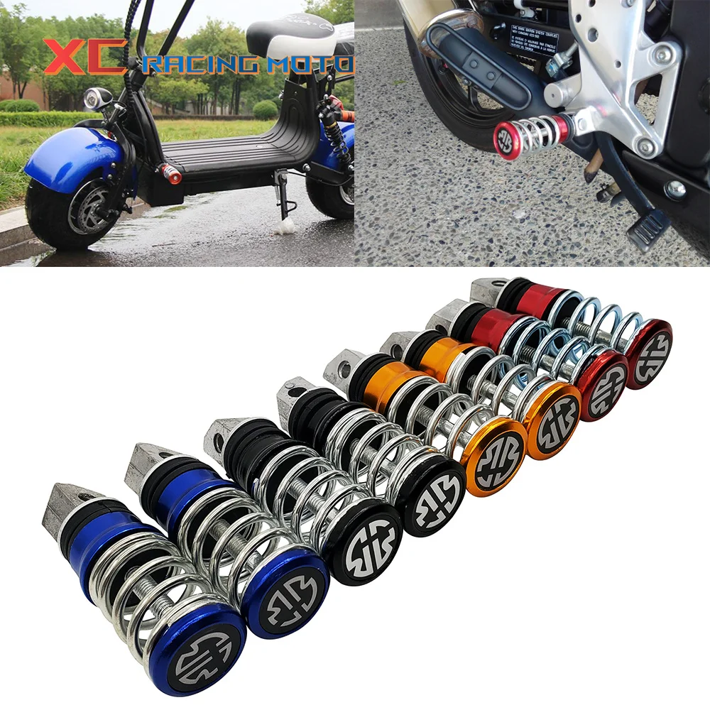 

Motorcycle Foot Rest Scooter Foot Peg With Spring Motorbike Pedal Compatible For Yamaha Suzuki Honda Kawasaki Harley Universal