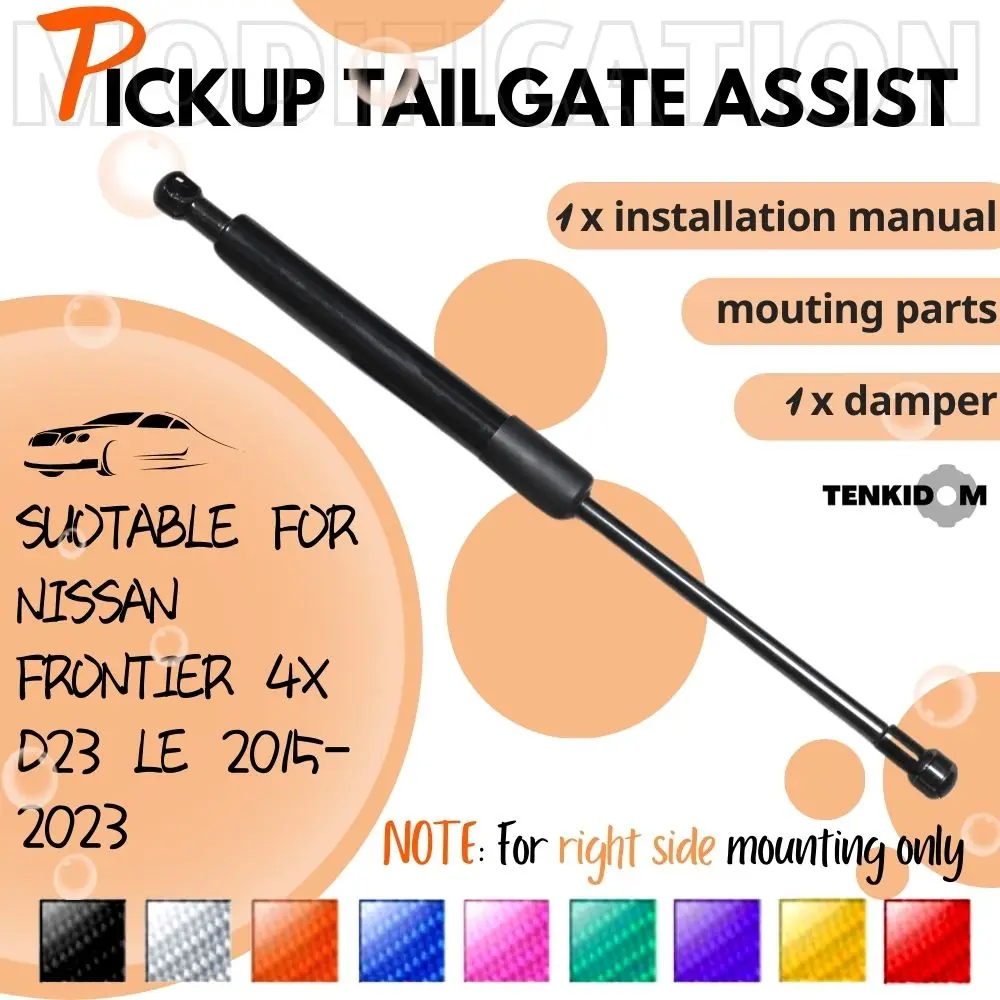 

1pc Right Pickup Tailgate Assists for Toyota Hilux Vigo KUN26R 2005-2014 Lift Supports Rear Gas Dampers Springs No-Drill Bolt-on