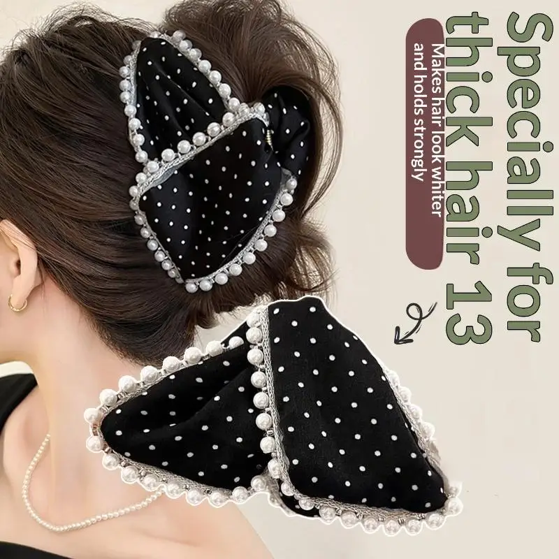 Stoff-Dreieck-Haarspange für Damen, elegante Haarklammer, modische Haarspange für Mädchen, Haarspange für den Hinterkopf, Pferdeschwanz-Haarspange, Haar-Accessoires – Detail 4
