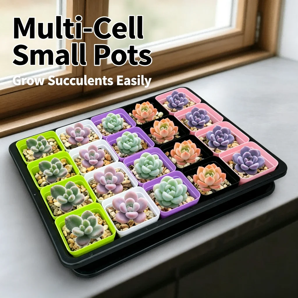Indoor Plant Tray Set for For succulents Featuring Water Catchment Tray and Space Efficient Design Black 22/32 pcs