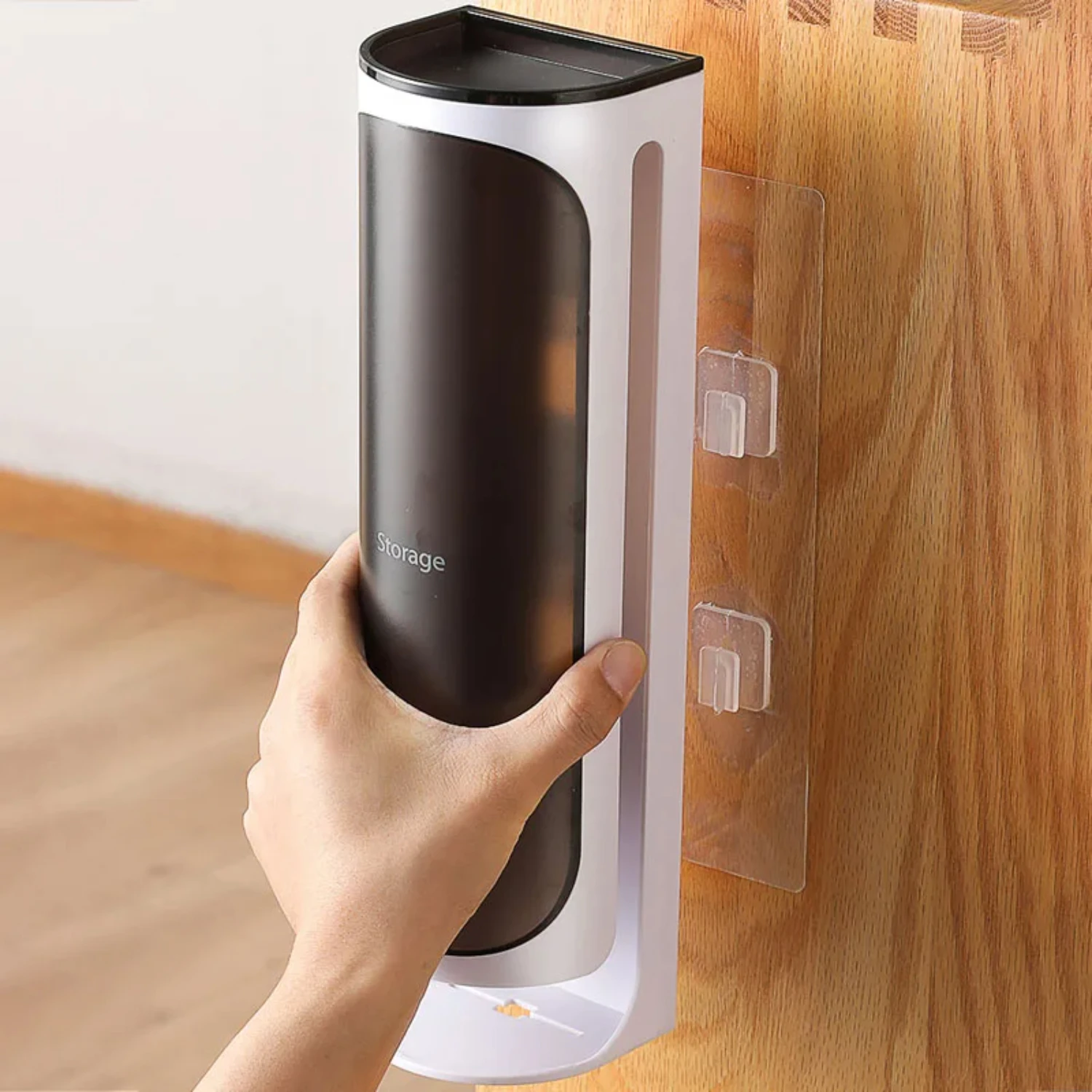 Wall-Mounted Garbage Bag Storage Box Kitchen Storage Bathroom Organizers Plastic Bag Containers Wall Shelf Home Supplies