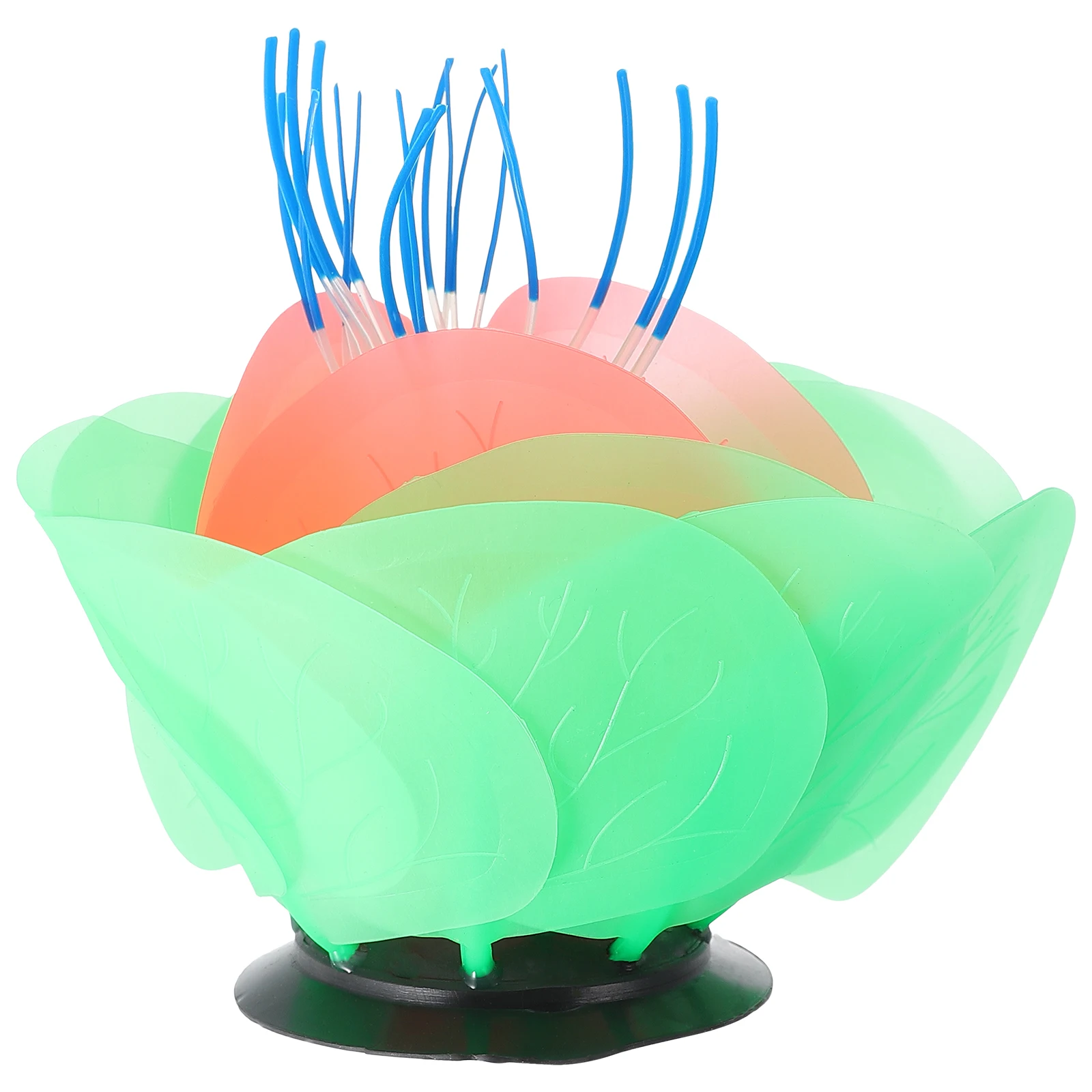 

Fluorescent Flower Decorations Aquarium Fish Tank Decor Artificial Water Lily Colorful Lotus Ornament Safe Silica Gel Fake Lily