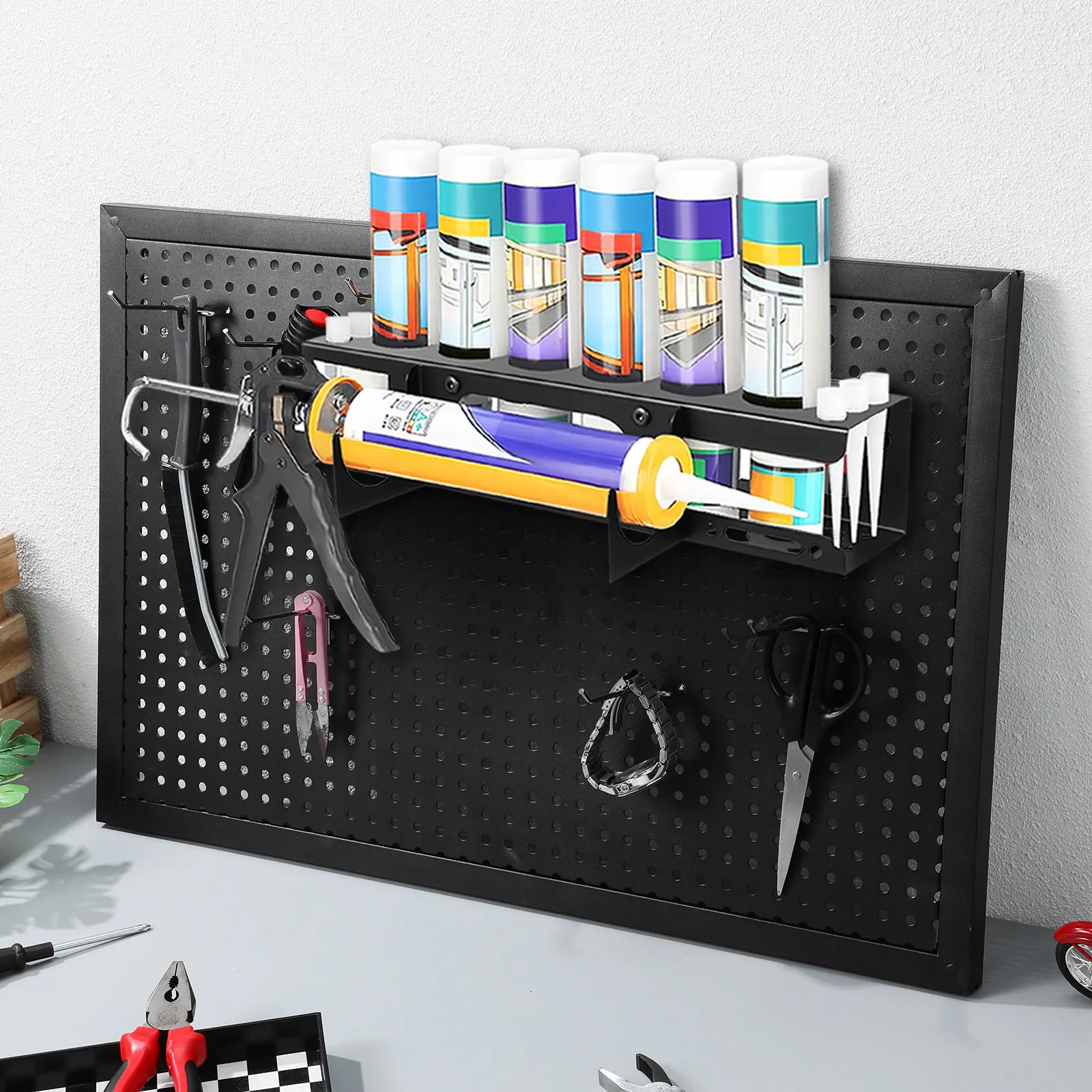 portautensili-da-parete-resistente-scaffalatura-regolabile-supporto-per-tubi-di-sigillante-per-garage-officina-veicoli-di-servizio