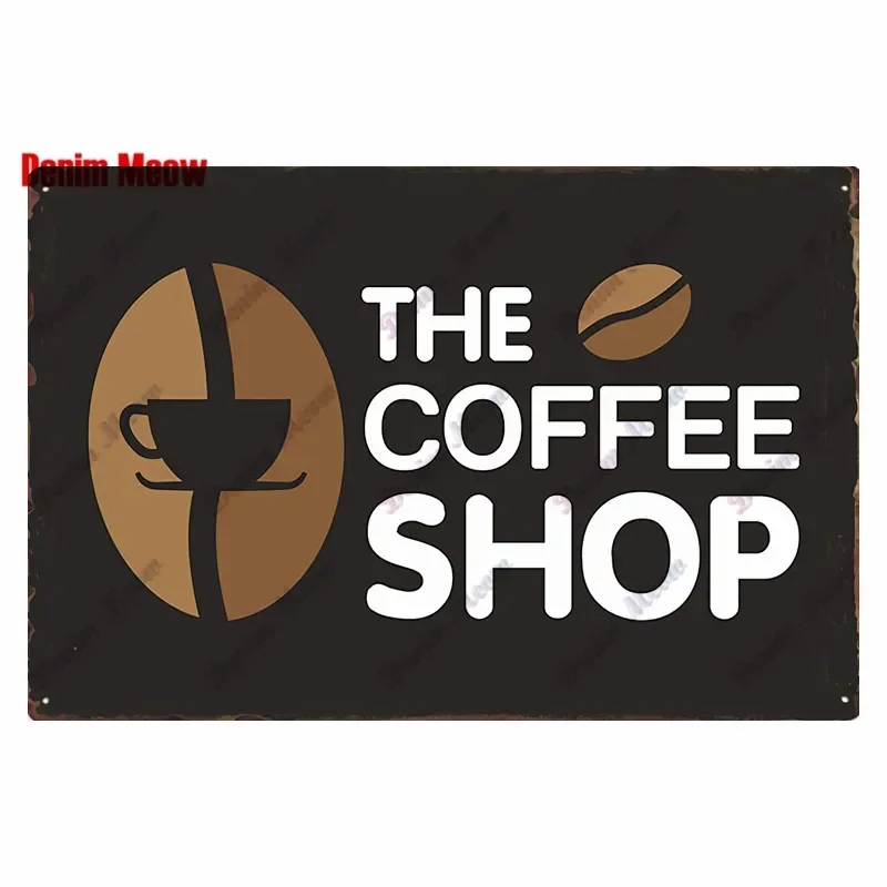 Vintage Metal Tin Signs Coffee Menu Retro Espresso Drink Wall Art Life Shop Bar Club Cafe Store Home Decor 8x12 inch