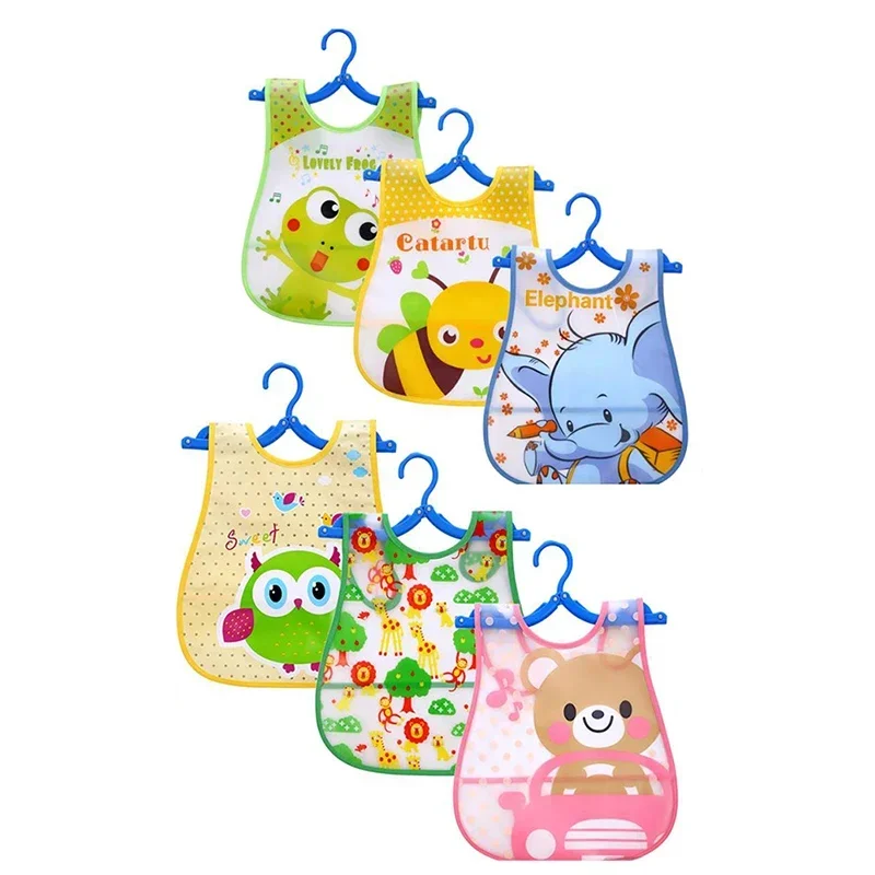 Baby Bib Removable Waterproof Saliva Rice Pocket Imitation Silicone Stereo Children Baby Feeding Cartoon