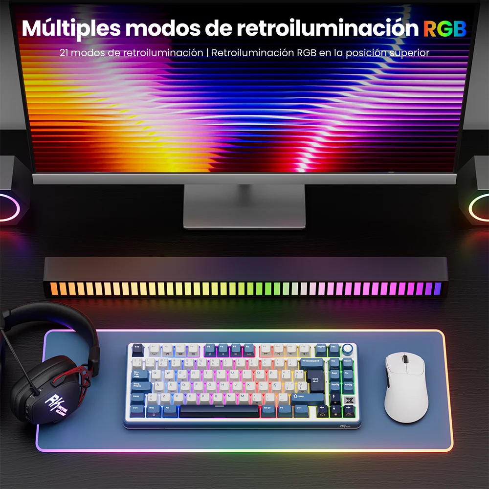 RK Royal Kludge X87 Spanish Wi - Gaming Keyboard Thocky review and price