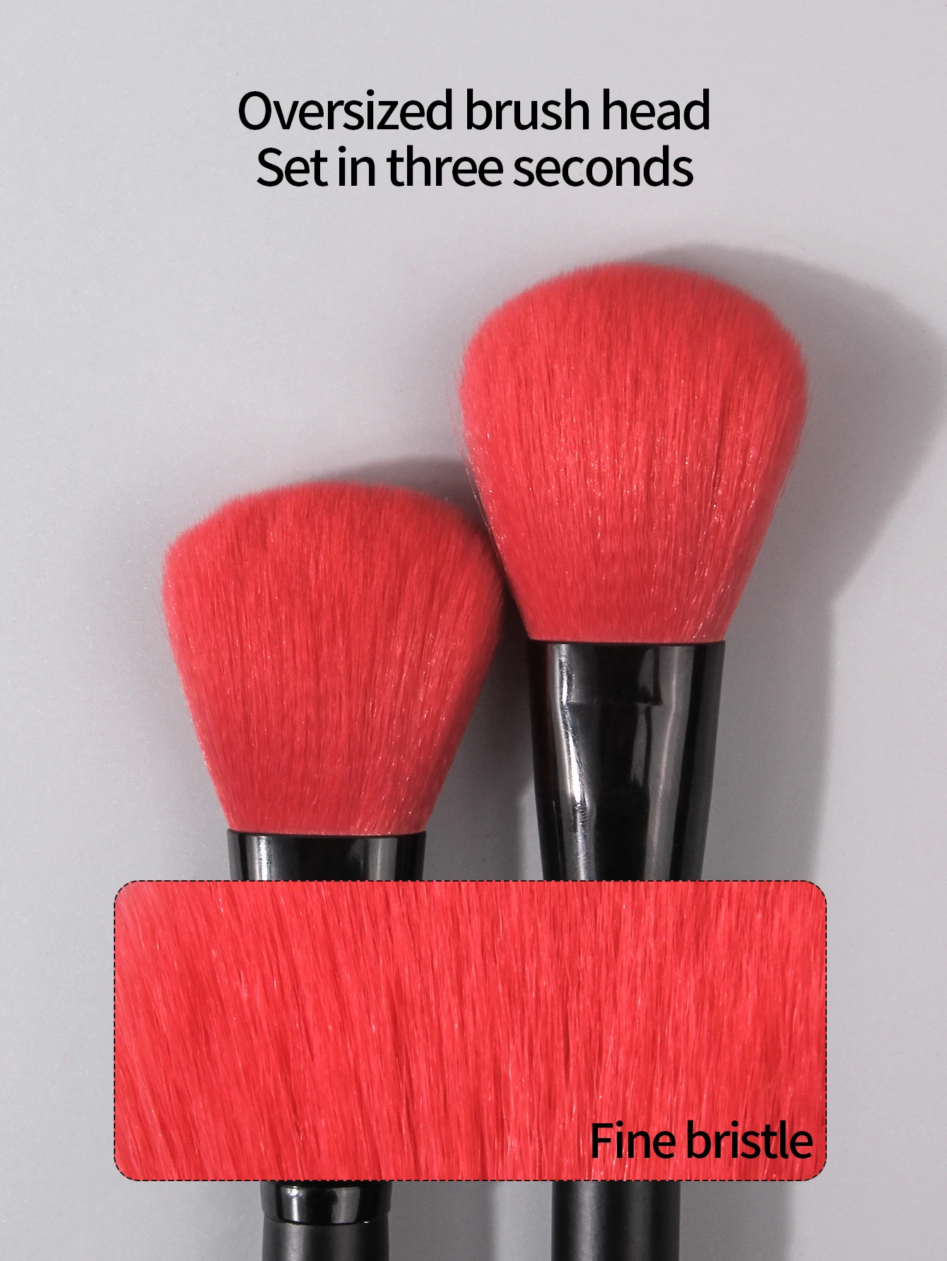 Pincel de maquiagem de alto nível de aparência, 2 peças, pincel de blush, pincel de pó, pincel de contorno, ferramenta de maquiagem facial multiuso