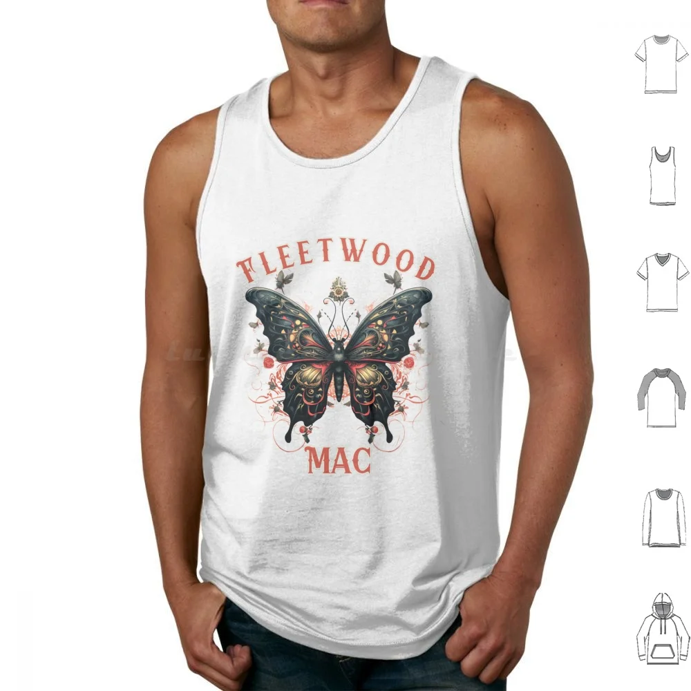 Vintage Tank Tops Print Cotton Vintage Retro Butterflies Aesthetic Nature Moth Fairy Cute Cottagecore Witch Pink Insects