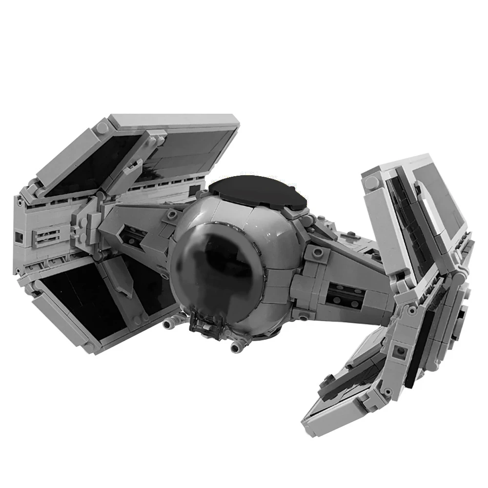 Blocs de construction TIE Interceptor MOC, chasseur avancé Space Wars avec ailes pointues, intercepteur impérial pour les fans adultes